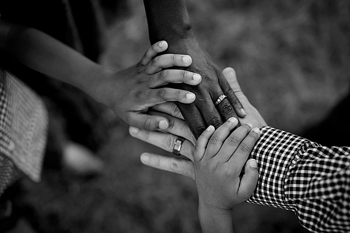 Interracial Family Hands